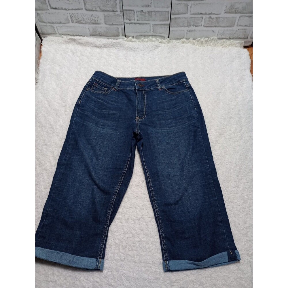 Wrangler Women's Blue Denim Stretch Capri Jeans Size 12M - Picture 2 of 9